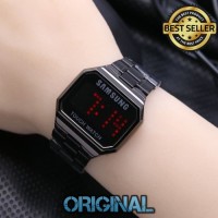 BARU Jam Tangan Pria / Cowok Samsung Watch LED Rantai Full Black