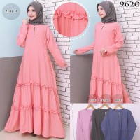 PROMO GAMIS KATUN POLOS TERMURAH Baju Gamis Wanita Ukuran XL 9620