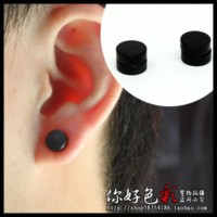 Anting Magnet Hitam Polos Tanpa Tindik Semua Ukuran Best Seller!