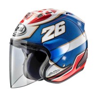 Arai SZ-RAM 5 Pedrosa Samurai Helm Half Face - Graphic White Blue