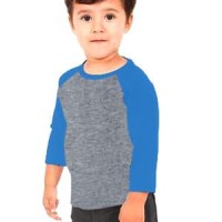 Kaos raglan anak warna abu abu misty biru muda premium distro