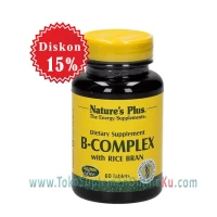 NATURE'S PLUS B COMPLEX (60) | Suplemen Kesehatan Syaraf, Kesemutan, Vitamin B