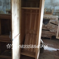 Lemari Pakaian Blok Jati Minimalis, Almari Gantung 1 Pintu Free Ongkir