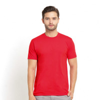 Style Basic Baju Kaos Pria Baju Pria Lengan Pendek - Merah