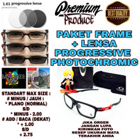 JUAL KACAMATA BACA FRAME OAKLEY DENGAN LENSA PROGRESSIVE PHOTOCHROMIC
