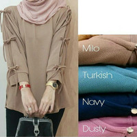 JUANI BLOUSE MUSLIM BAJU ATASAN BLUS PANJANG WANITA BISA UKURAN JUMBO