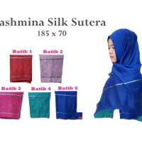 Jual Pashmina Silk Sutra Motif Batik Import Syal Scarf murah Murah