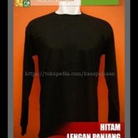 (Harga Oke) Kaos Polos Lengan Panjang Warna Hitam Uk Xl