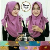 Fashion muslim wanita Daily Hijab Jaman Now Jilbab Instan Popy Tassel