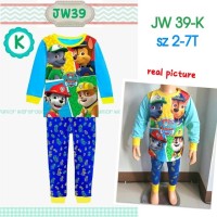 JW 39-K PIYAMA PAW PATROL - BAJU TIDUR PAW PATROL - PIYAMA ANAK COWOK