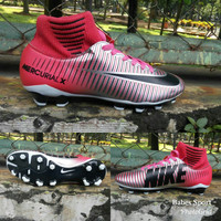 Sepatu Bola Nike Mercurial X Superfly Silver-Pink list Hitam Grade Ori