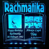 lampu hias frame foto acrylic akrilik kado unik lucu custom costum
