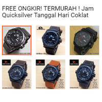Jam Tangan Fashion Pria Quicksilver Tanggal Hari Kulit Coklat Keren