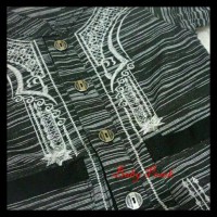 (Harga Oke) Setelan Baju Koko Anak Bayi Cowok Abu Hitam ( 2-12 Bln )