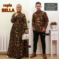 BAJU BATIK COUPLE GAMIS BELLA KEMEJA LENGAN PANJANG TERBARU