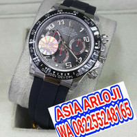 JAM TANGAN COWOK PRIA ROLEX DAYTONA RUBBER AUTOMATIC SWISS ETA 1:1