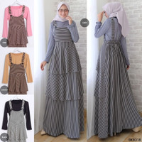 OVERALL SET RUFF ZOYA FIT TO L GAMIS WANITA DRESS MUSLIM BAJU WANITA