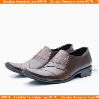 Sepatu Pantofel Kulit untuk Kerja Kantor bukan Kickers 902COKLAT