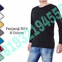 Terlaris KAOS POLOS LENGAN PANJANG COTTON COMBED 30S WARNA BACA DESKR