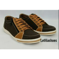 Sepatu Kets Sneakers Tali Pria casual formal Sol karet merk Bule