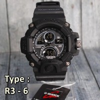 G-SHOCK CASIO R3 FULL BLACK JAM TANGAN PRIA NOT SKMEI SMARTWATCH MUR