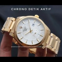 Elegan! Jam Tangan Pria Rolex Geneve Cellini 2053 Chrono Detik