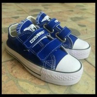 Harga Grosir! Sepatu Converse Anak Low Perekat - Navy, Converse Anak