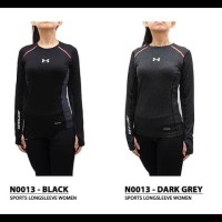 Baju Olahraga Senam Lengan Panjang Wanita Ketat Yoga Lari Training
