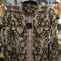 Jual Kemeja Batik Alisan Slim fit Lengan Panjang Motif Lis Murah