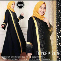 Jual fashion muslim abaya turki modern. gamis abaya hitam mewah elegant Murah
