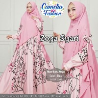 Baju Wanita Gamis Jumbo Syar'i Dress Maxmara Set Khimar Zoya