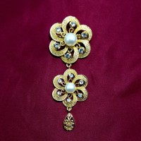 Jual Bros Aksesoris Kutu Baru Jilbab Bross Kebaya Kutubaru Etnik Dagu gold Murah