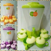 Paket water dispenser drink jar golden sunkist isi 10ltr +Gelas set