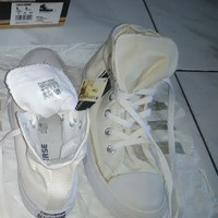 sepatu converse high ankle white rubber sole size 39
