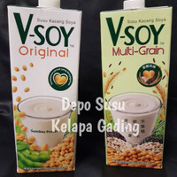 Jual Vsoy Susu Kedelai Original / Multi Grain | V-soy Soya Milk 1 Liter UHT Murah