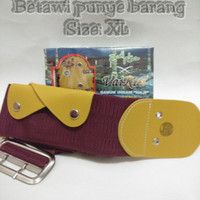 ikat pinggang/sabuk/gesper haji (gesper Betawi) kalep warna merah