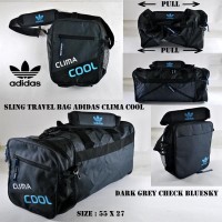 PROMO slingbag travel adidas climacool hitam bluesky . tas selempang