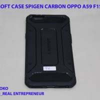 Softcase spigen carbon/silikon karbon oppo f1s A59