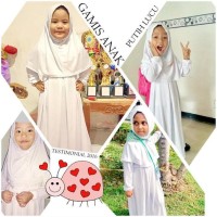 Promo Gamis Anak dan Manset anak warna putih
