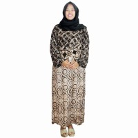 Jual Daster Wanita Longdres Lengan panjang Batik Cap, Leher O (RLD001-09) Murah