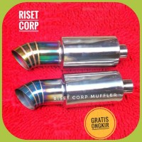 Jual HKS Oval Pendek Muffler Knalpot Mobil Racing Civic/Jazz/Avanza/Xenia Murah