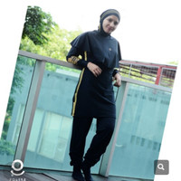 Baju Renang Muslimah Polite Warna Black-Gold M