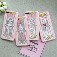card captor sakura kartu jepang iphone case 6 6s plus 7 7+ 8 8+ X lucu