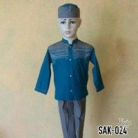 Fashion Anak Muslim Baju Koko Anak Bayi Balita Lengan Panjang SAK 024