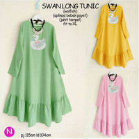 73120 swan long tunic/baju tunik murah/atasan muslim wanita grosiran