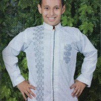 Baju Koko Pakaian Muslim Taqwa anak Full Bordir Merek Nizar NQ 11