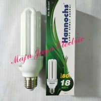 Bohlam Lampu Hannochs 18 W watt 3U Putih 18w PLC Essential Esensial