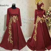 Jual 90706 GAMIS BORDIR GRANELA MAROON Murah