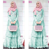 gamis lebaran TERBARU Baju muslim gamis gaun pesta hijab dress citra