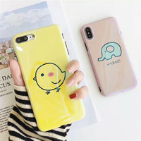 korea case lucu ayam gajah softcase lucu iphone 6 6s plus 7 7+ 8 8+ X